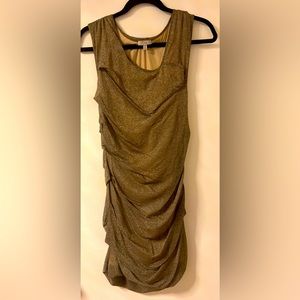 Clu metallic dress, super comfy and flattering, size Medium, lined, made in USA